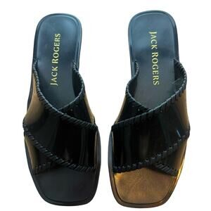 Jack Rogers Womens SLOAN X BAND Open Toe Slip On Slide Sandals Size 7